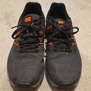 Nike Men's Black and Orange Athletic Shoes